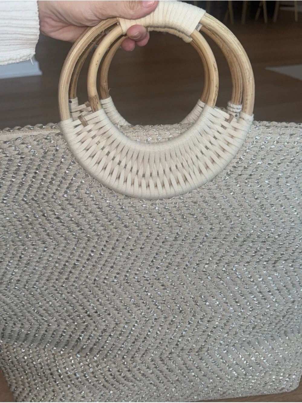 America & Beyond Birch, Hand Woven- Beach Tote